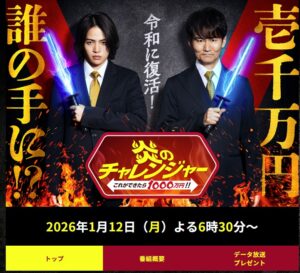 炎のチャレンジャー　応募方法　視聴者プレゼント